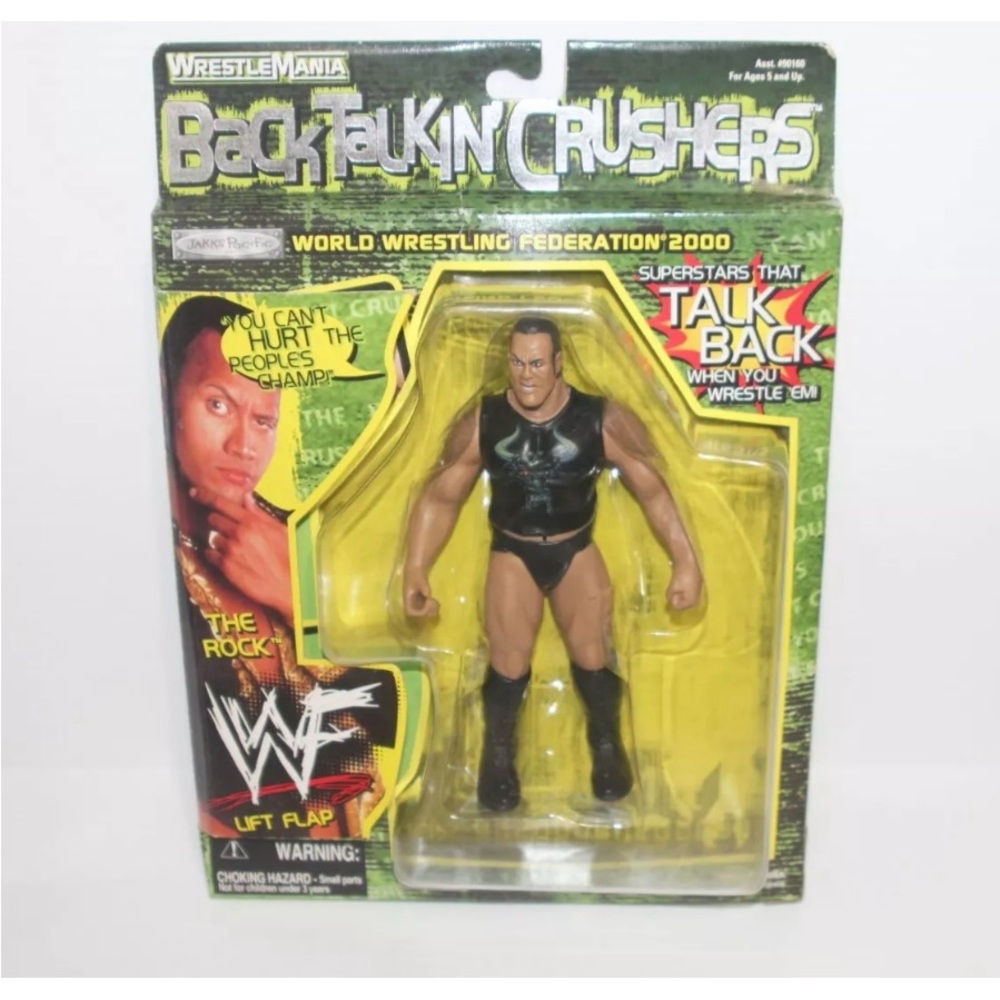 “The Rock” WWF WrestleMania Back Talkin' Crushers Action Figure